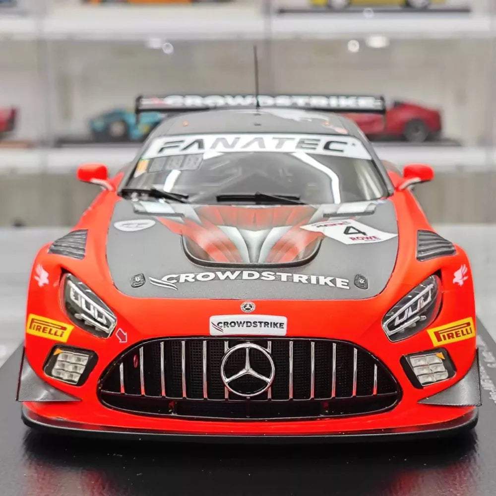 [Spark] 1:18 Mercedes-Benz 2024 AMG GT3 Evo No.4 Crowdstrike Spa Model Car Resin
