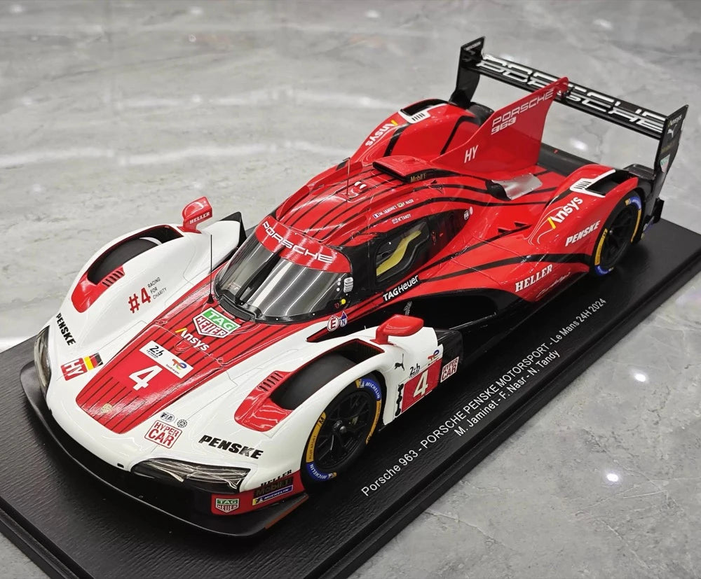 [Spark] 1:18 Porsche 2024 963 Penske #4 Model Car Resin / Closed Body