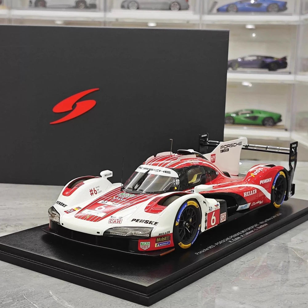 [Spark] 1:18 Porsche 2024 963 Penske #6 modellino di auto resina / Closed Body