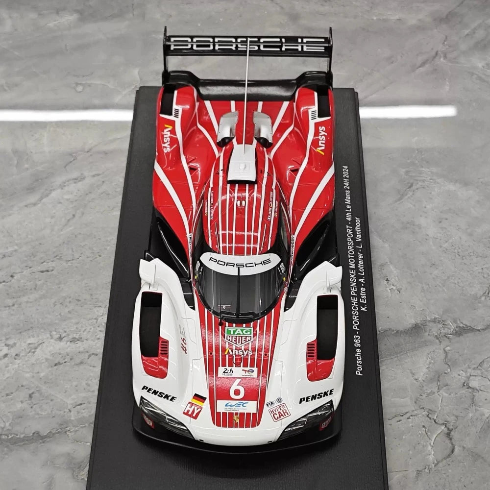 [Spark] 1:18 Porsche 2024 963 Penske #6 Model Car Resin / Closed Body