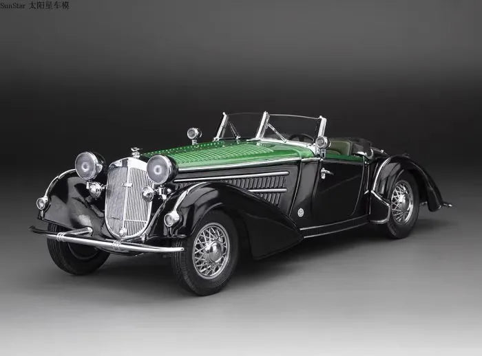 [SunStar] 1:18 Audi 1939 Horch 855 Cabriolet nero modellino di auto Die-Cast