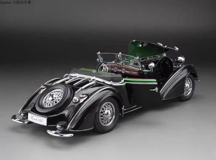 [SunStar] 1:18 Audi 1939 Horch 855 Cabriolet nero modellino di auto Die-Cast