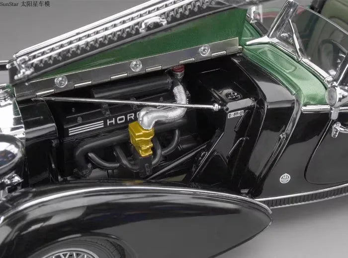 [SunStar] 1:18 Audi 1939 Horch 855 Cabriolet nero modellino di auto Die-Cast