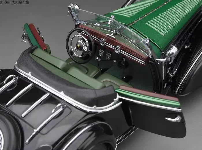 [SunStar] 1:18 Audi 1939 Horch 855 Cabriolet nero modellino di auto Die-Cast
