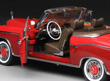 [SunStar] 1:18 Mercedes-Benz 1960 220 SE Cabriolet röd modellbil Die-Cast