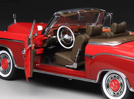 [SunStar] 1:18 Mercedes-Benz 1960 220 SE Cabriolet rood modelauto Die-Cast