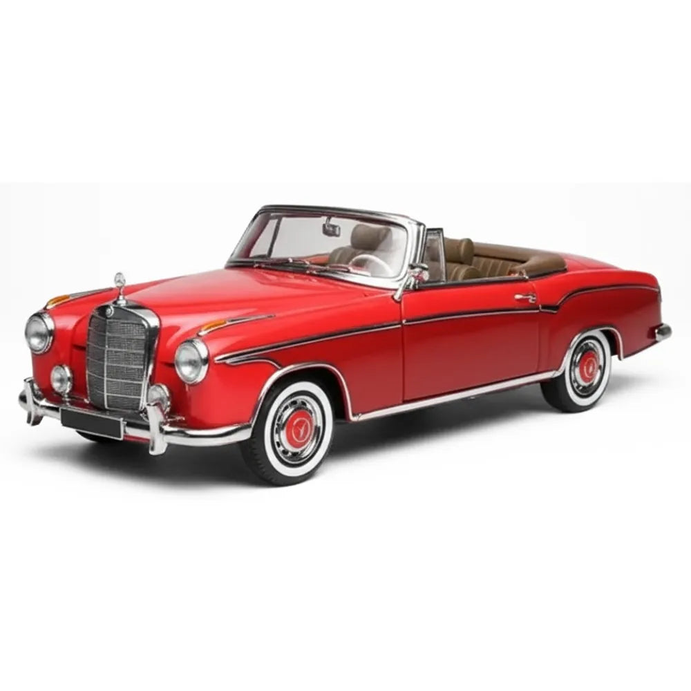[SunStar] 1:18 Mercedes-Benz 1960 220 SE Cabriolet röd modellbil Die-Cast