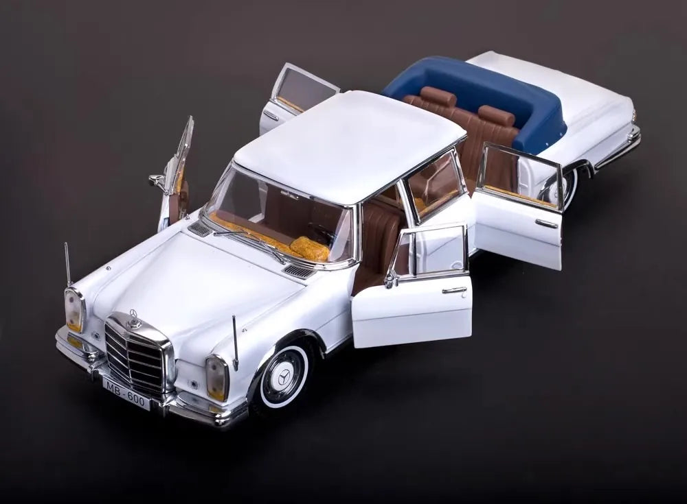 [SunStar] 1:18 Mercedes-Benz 1966 600 Pullman Limousine White Model Car Die-Cast