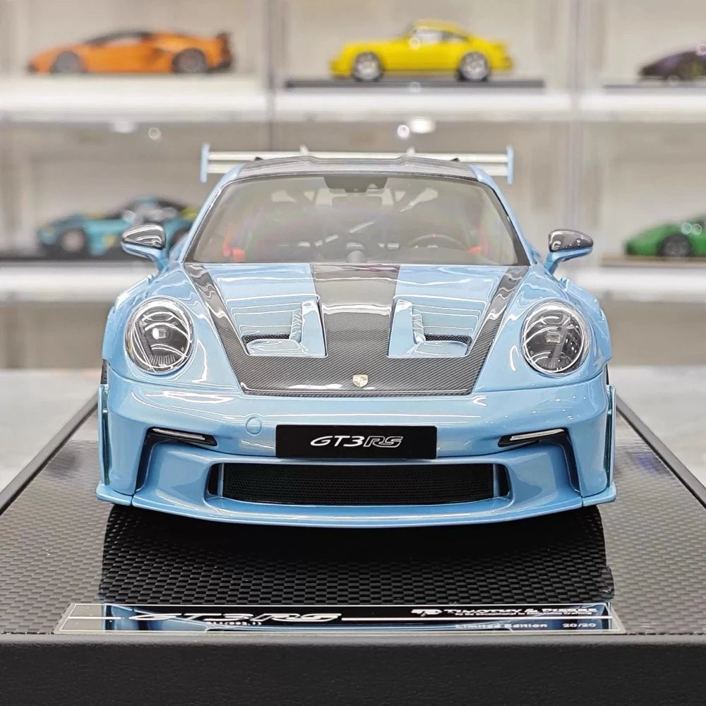 [Timothy Pierre] 1:18 Porsche 2023 911 GT3 RS Sonderwunsch Blue Model Car Resin