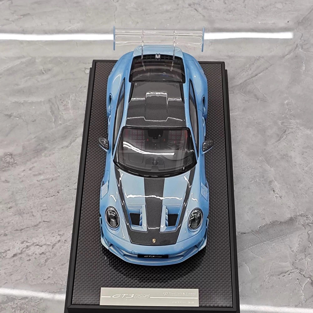 [Timothy Pierre] 1:18 Porsche 2023 911 GT3 RS Sonderwunsch Blue Model Car Resin