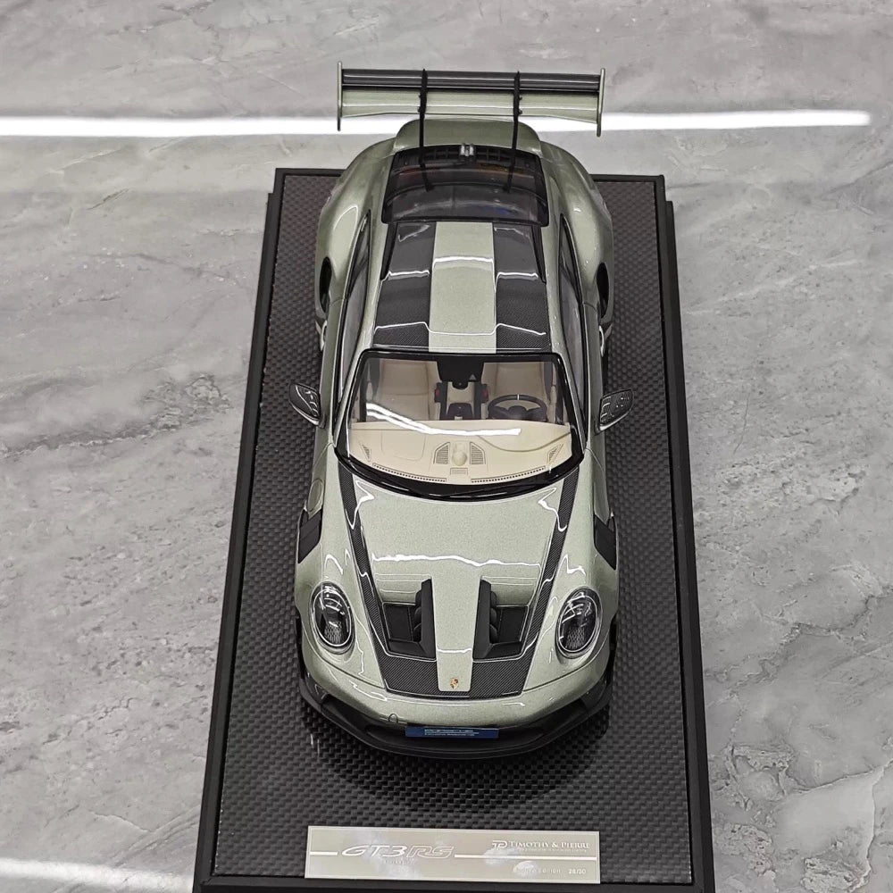 [Timothy Pierre] 1:18 Porsche 2023 911 GT3 RS Sonderwunsch Green Model Car Resin