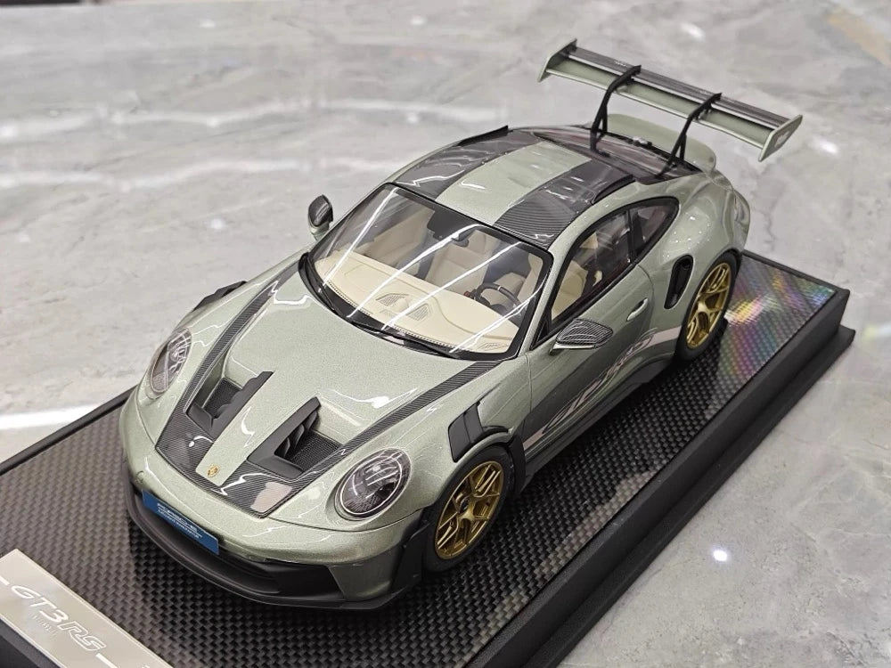 [Timothy Pierre] 1:18 Porsche 2023 911 GT3 RS Sonderwunsch Green Model Car Resin