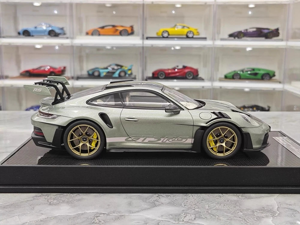 [Timothy Pierre] 1:18 Porsche 2023 911 GT3 RS Sonderwunsch Green Model Car Resin