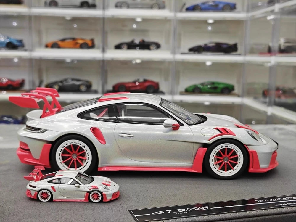 [Timothy Pierre] 1:18 Porsche 2023 911 GT3 RS Sonderwunsch rose voiture miniature Resin