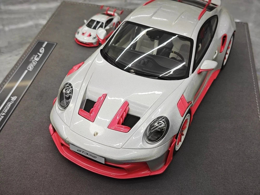 [Timothy Pierre] 1:18 Porsche 2023 911 GT3 RS Sonderwunsch rose voiture miniature Resin