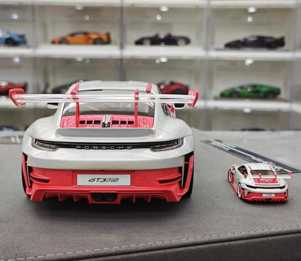 [Timothy Pierre] 1:18 Porsche 2023 911 GT3 RS Sonderwunsch rose voiture miniature Resin
