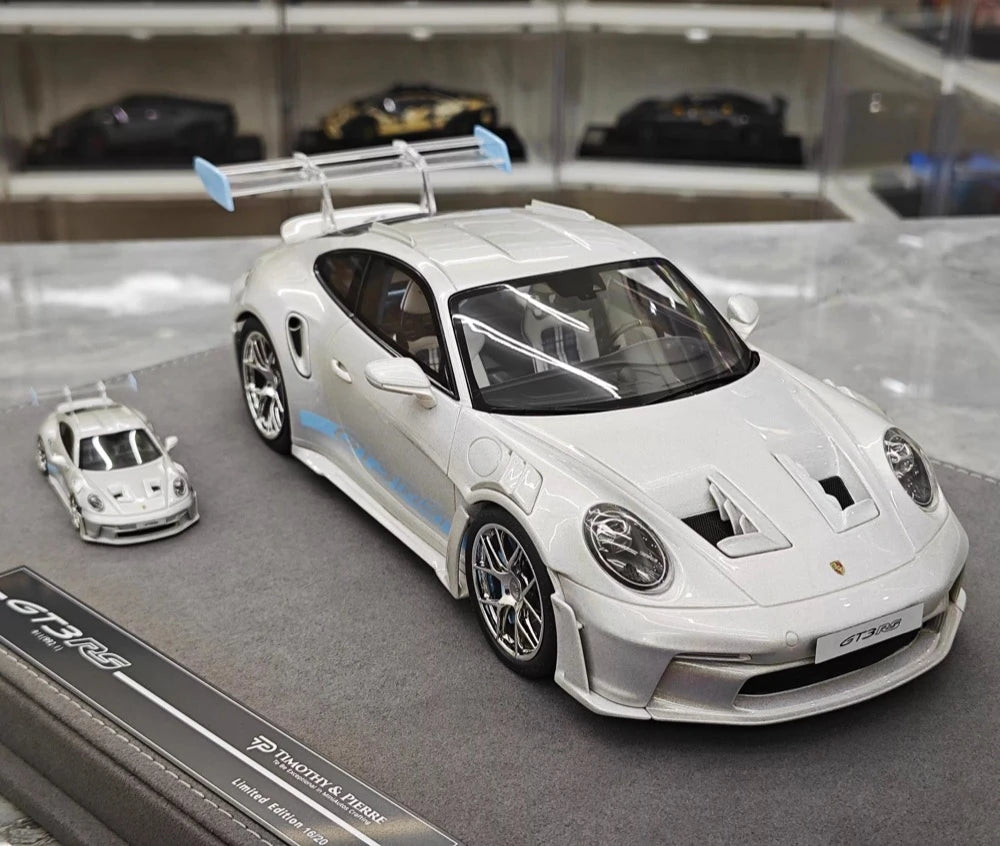 [Timothy Pierre] 1:18 Porsche 2023 911 GT3 RS Sonderwunsch Silver Model Car Resin