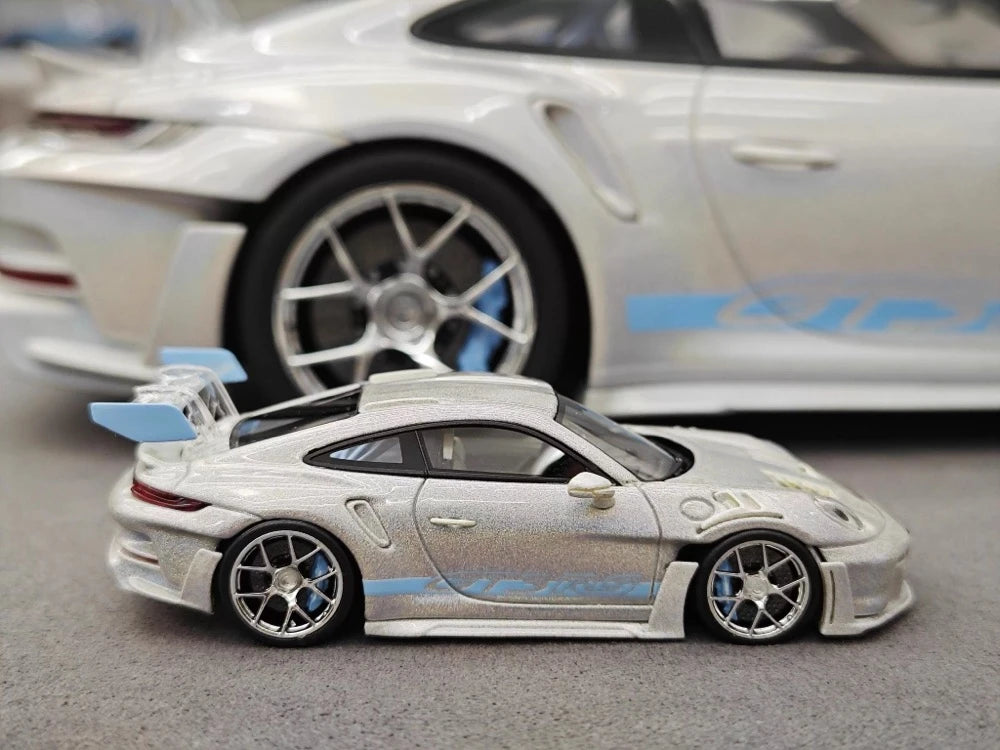 [Timothy Pierre] 1:18 Porsche 2023 911 GT3 RS Sonderwunsch Silver Model Car Resin