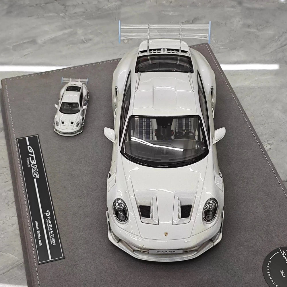 [Timothy Pierre] 1:18 Porsche 2023 911 GT3 RS Sonderwunsch Silver Model Car Resin