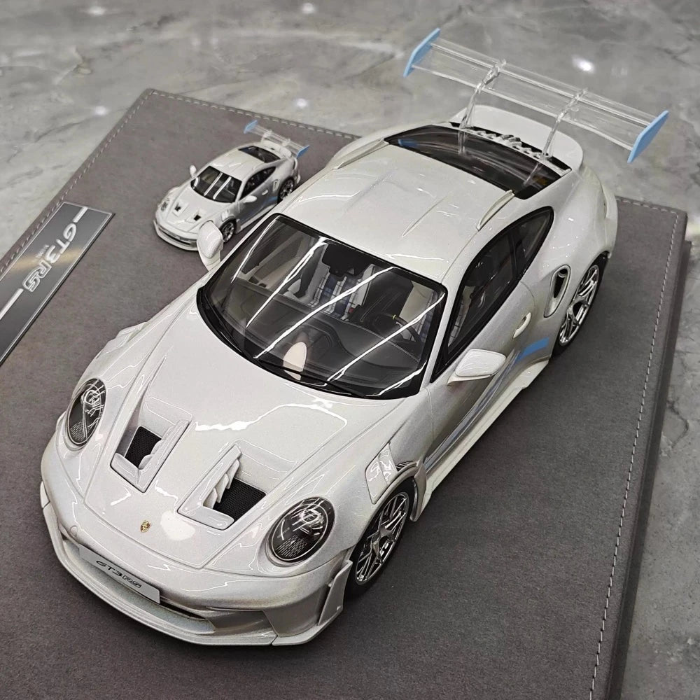 [Timothy Pierre] 1:18 Porsche 2023 911 GT3 RS Sonderwunsch Silver Model Car Resin