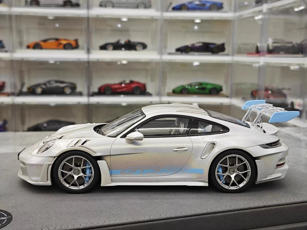 [Timothy Pierre] 1:18 Porsche 2023 911 GT3 RS Sonderwunsch Silver Model Car Resin