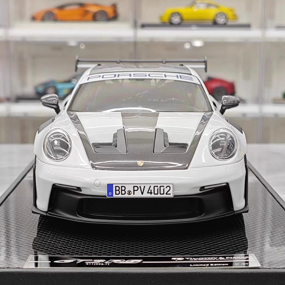 [Timothy Pierre] 1:18 Porsche 2023 911 GT3 RS Sonderwunsch White Model Car Resin