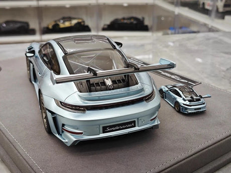 [Timothy Pierre] 1:18 Porsche 2023 911 GT3 RS Sonderwunsch Ice Blue Model Car Resin