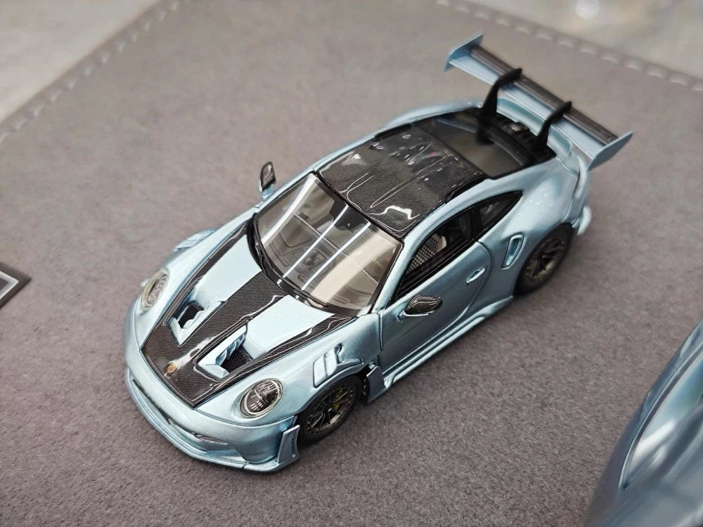 [Timothy Pierre] 1:18 Porsche 2023 911 GT3 RS Sonderwunsch Ice Blue Model Car Resin