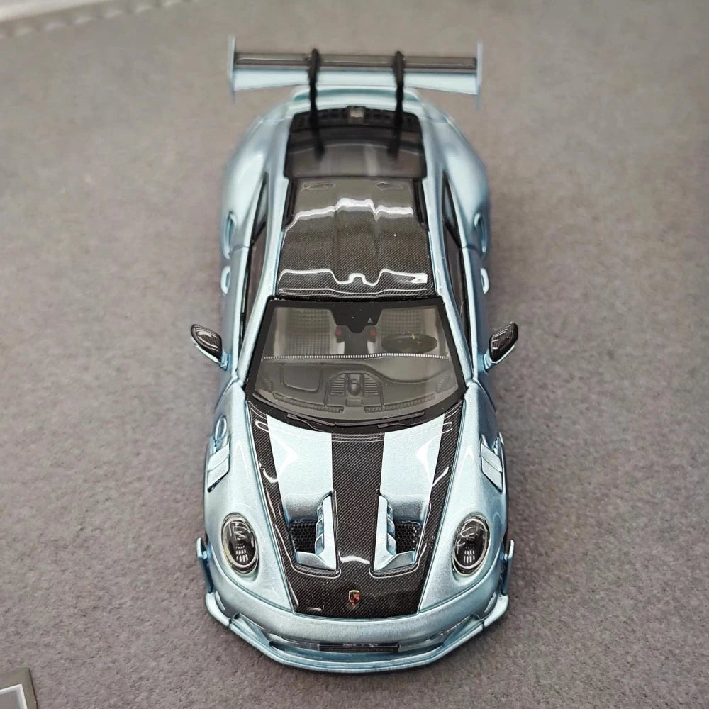 [Timothy Pierre] 1:18 Porsche 2023 911 GT3 RS Sonderwunsch Ice Blue Model Car Resin