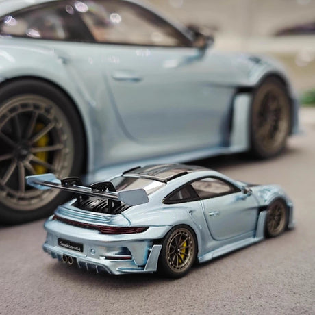 [Timothy Pierre] 1:18 Porsche 2023 911 GT3 RS Sonderwunsch Ice Blue Model Car Resin