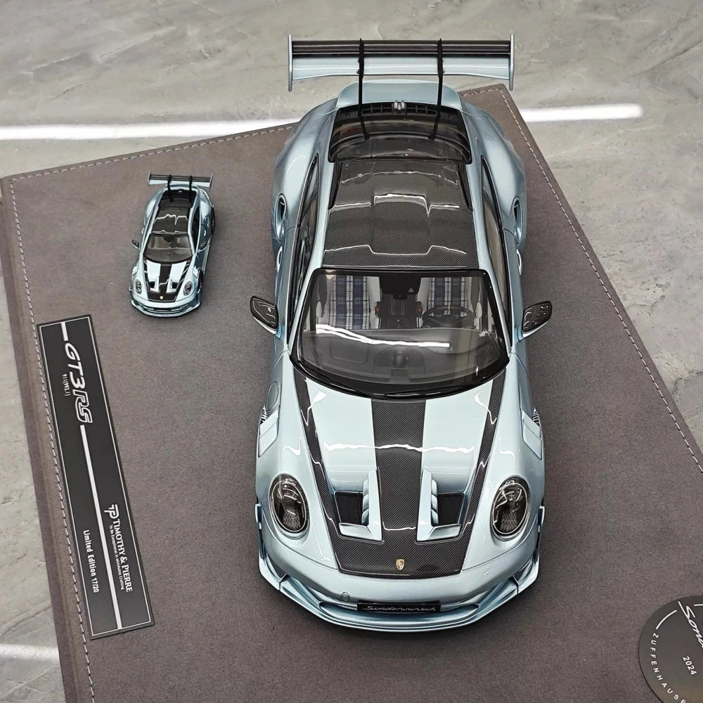 [Timothy Pierre] 1:18 Porsche 2023 911 GT3 RS Sonderwunsch Ice Blue Model Car Resin