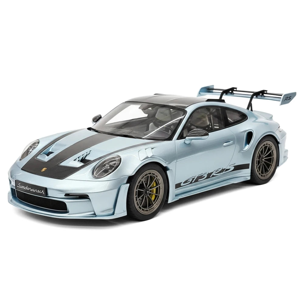 [Timothy Pierre] 1:18 Porsche 2023 911 GT3 RS Sonderwunsch Ice Blue Model Car Resin