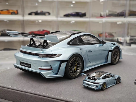 [Timothy Pierre] 1:18 Porsche 2023 911 GT3 RS Sonderwunsch Ice Blue Model Car Resin