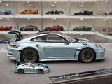 [Timothy Pierre] 1:18 Porsche 2023 911 GT3 RS Sonderwunsch Ice Blue Model Car Resin