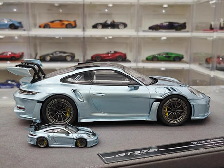 [Timothy Pierre] 1:18 Porsche 2023 911 GT3 RS Sonderwunsch Ice Blue Model Car Resin
