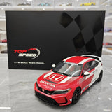 [Top Speed] 1:18 Honda 2023 Civic Type R FL5 Red Model Car Resin