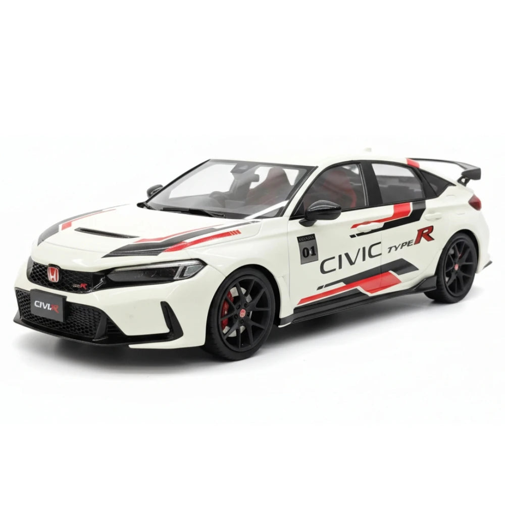 [Top Speed] 1:18 Honda 2023 Civic Type R FL5 White Model Car Resin