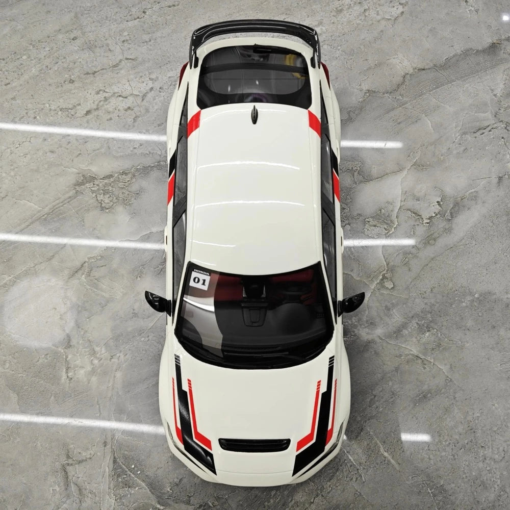[Top Speed] 1:18 Honda 2023 Civic Type R FL5 White Model Car Resin