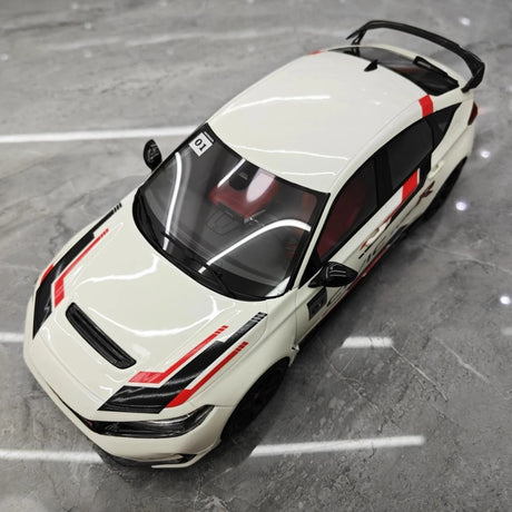 [Top Speed] 1:18 Honda 2023 Civic Type R FL5 White Model Car Resin