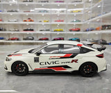 [Top Speed] 1:18 Honda 2023 Civic Type R FL5 ホワイト モデルカー レジン