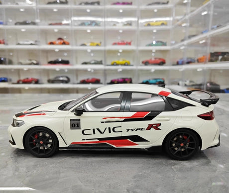 [Top Speed] 1:18 Honda 2023 Civic Type R FL5 White Model Car Resin