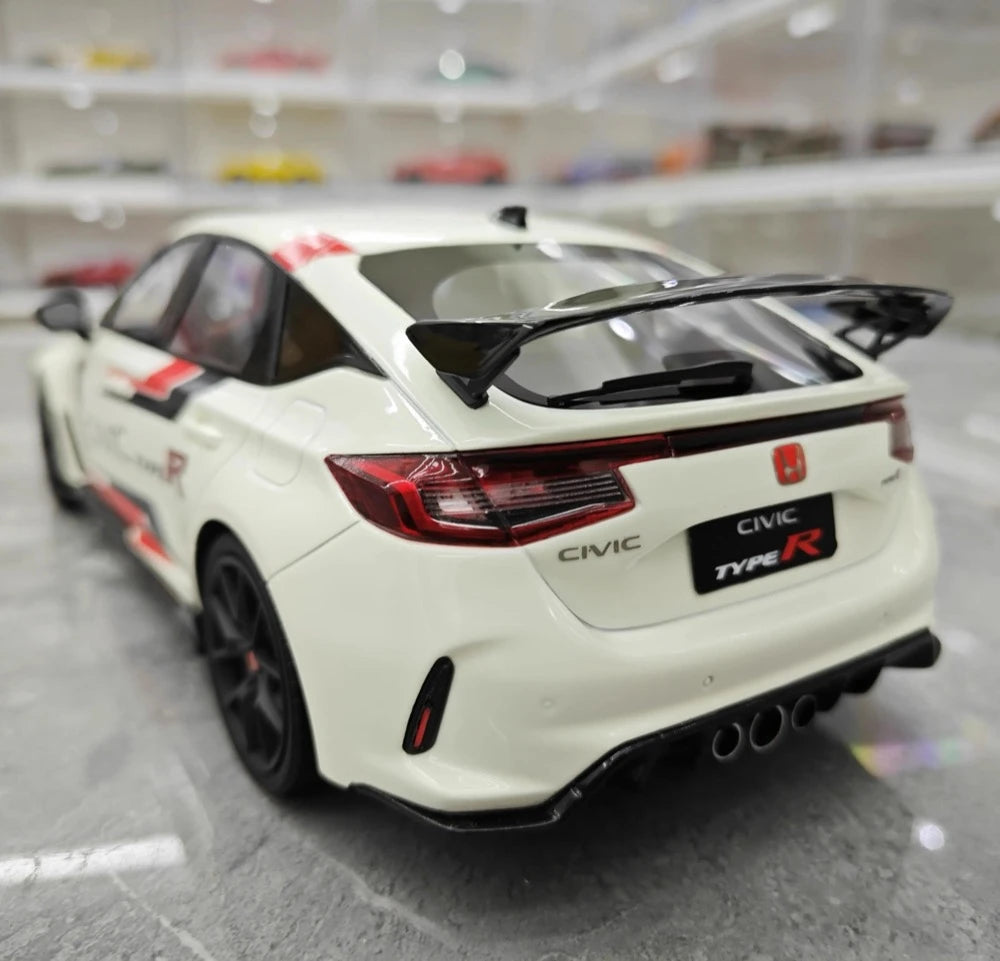[Top Speed] 1:18 Honda 2023 Civic Type R FL5 White Model Car Resin