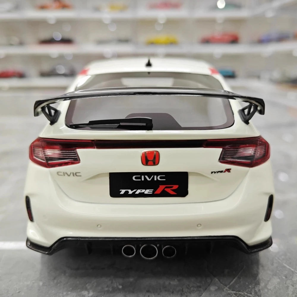 [Top Speed] 1:18 Honda 2023 Civic Type R FL5 White Model Car Resin