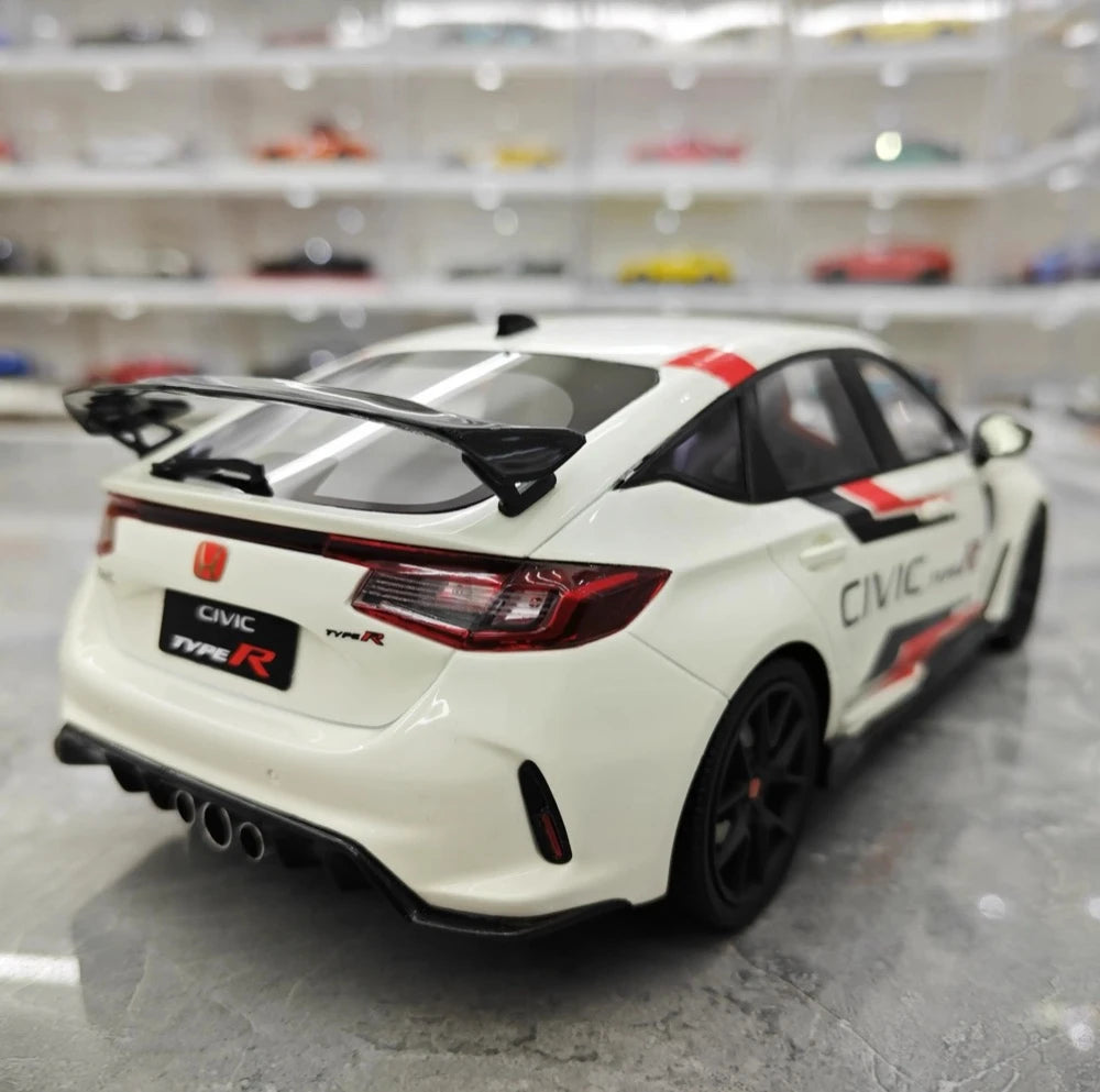 [Top Speed] 1:18 Honda 2023 Civic Type R FL5 White Model Car Resin