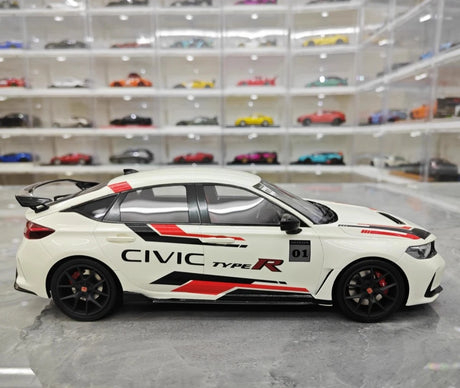 [Top Speed] 1:18 Honda 2023 Civic Type R FL5 White Model Car Resin