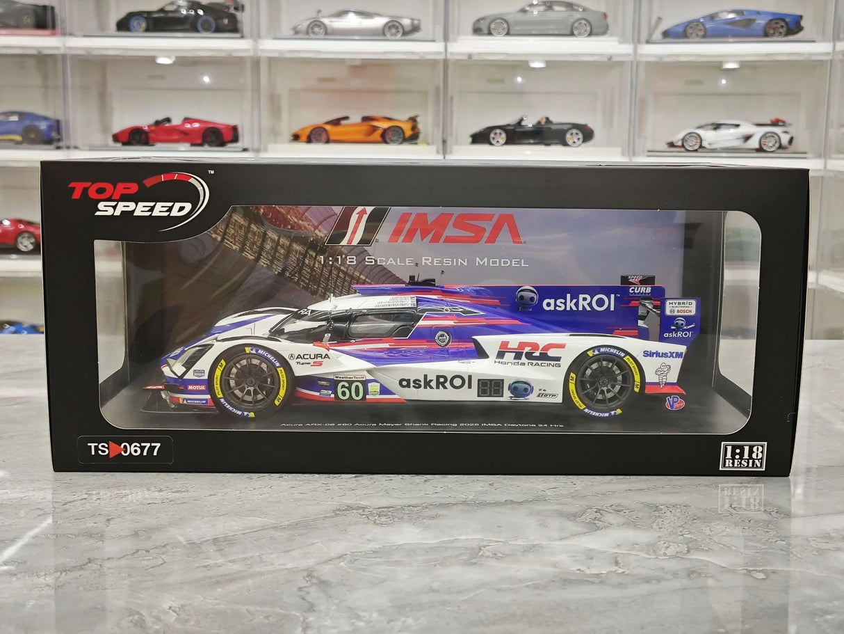 Acura 2025 ARX-06 #60 Acura Meyer Shank Racing Rolex 24 at Daytona 1:18 resin model car by Top Speed - view 13
