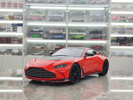Top Speed Aston Martin 2022 V12 Vantage Scorpus Red 1:18 – Sammelobjekt-Resin-Modellharz
