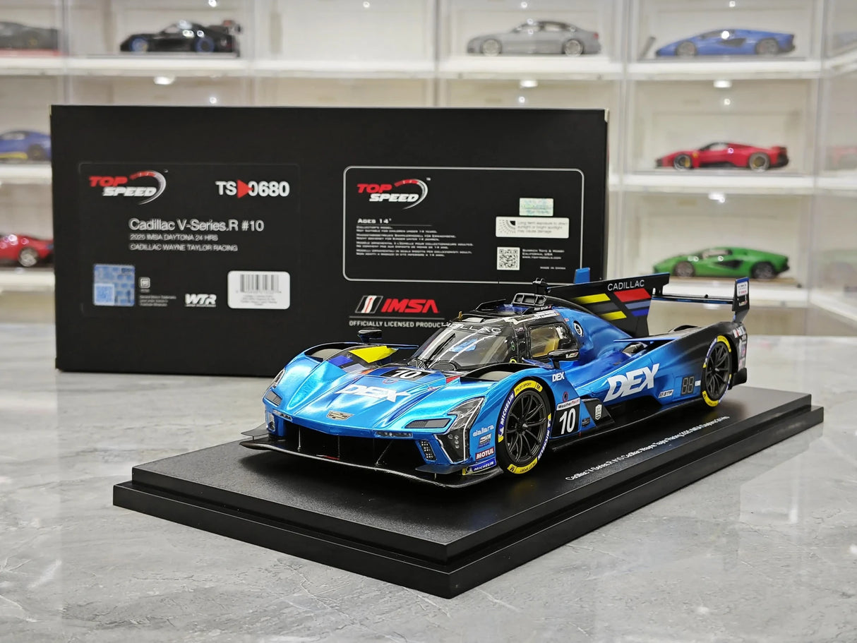 Cadillac 2025 V-Series.R #10 Cadillac Wayne Taylor Racing Rolex 24 at Daytona 1:18 resin model car by Top Speed - view 12