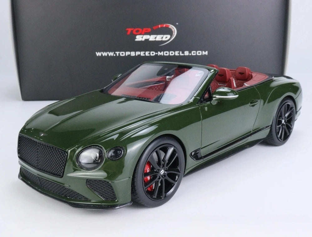 [Top Speed] 1:18 Bentley 2019 Continental GT Green Model Car Resin