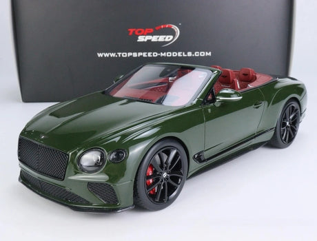 [Top Speed] 1:18 Bentley 2019 Continental GT Green Model Car Resin